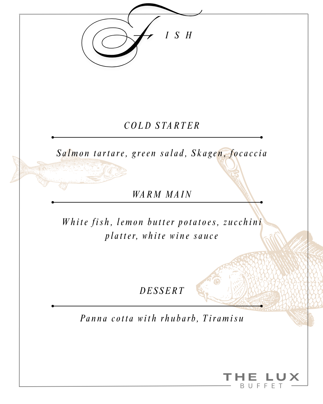 The Lux Menu Buffet Fish
